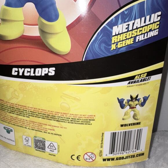 Heroes of Goo Jit Zu X-Men '97 Cyclops Stretchy Action Figure, with Metallic - Picture 6 of 6